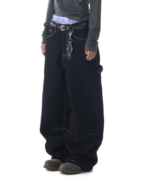Needlework Carpenter Denim Pants (Black)