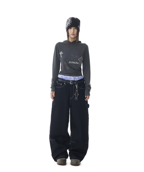Needlework Carpenter Denim Pants (Black)