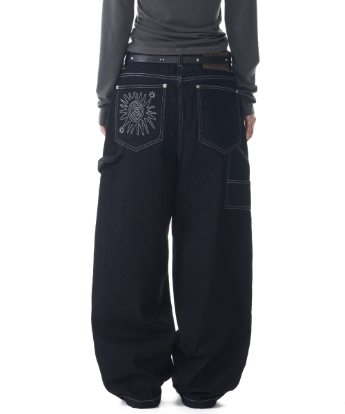 Needlework Carpenter Denim Pants (Black)