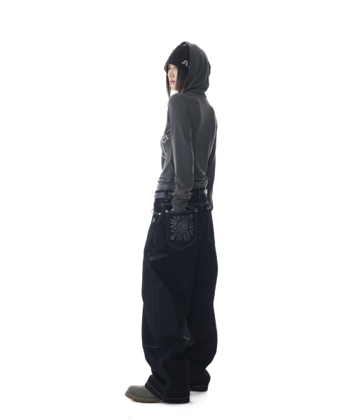 Needlework Carpenter Denim Pants (Black)