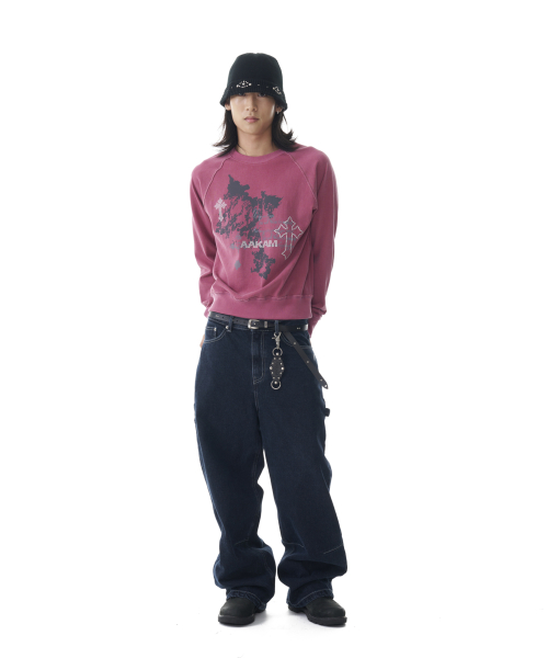 Cross Studded Sweatshirts (Pink)