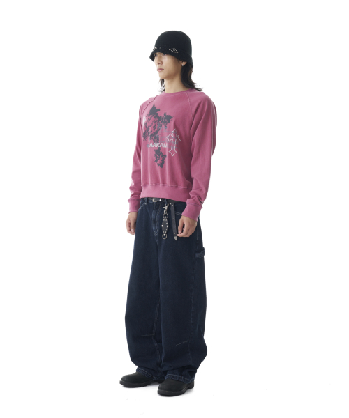 Cross Studded Sweatshirts (Pink)