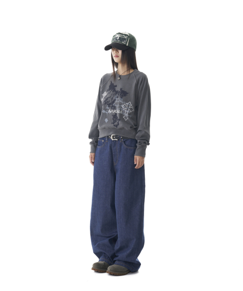 Cross Studded Sweatshirts (Dark Gray)