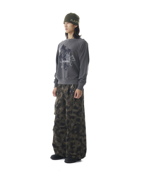 Cross Studded Sweatshirts (Dark Gray)