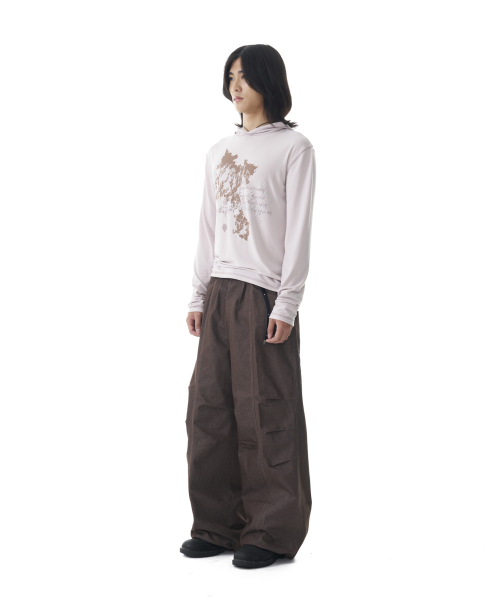 Studded Cross Hooded Long Sleeve (Beige)