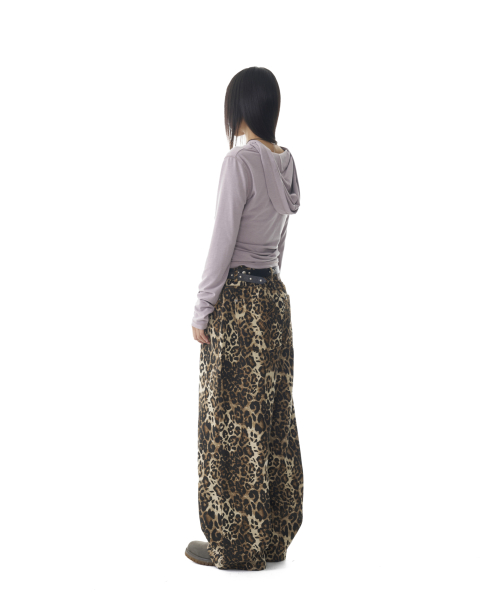 Studded Leaf Hooded Long Sleeve (Beige)