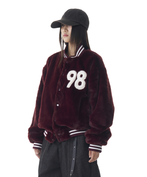Furry 98 Varsity Jacket (Wine)