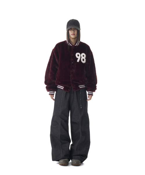 Furry 98 Varsity Jacket (Wine)