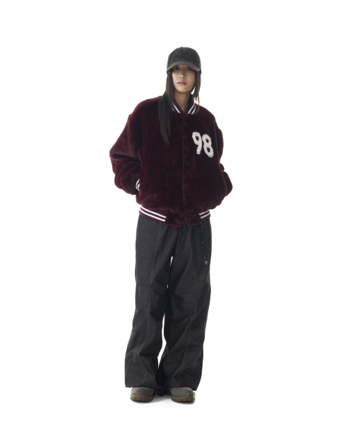 Furry 98 Varsity Jacket (Wine)