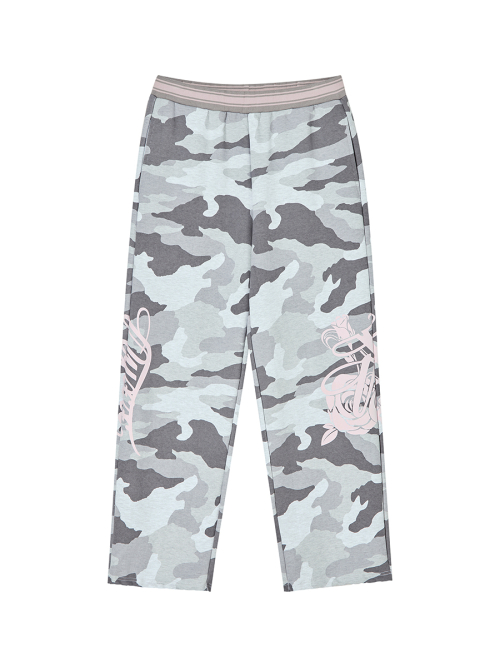 EMBLEM PRINTING JOGGER PANTS CAMO