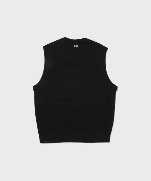 오버핏 스웨트 조끼 Black