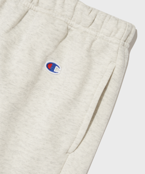 C로고 스트레이트 스웨트 팬츠 Cream