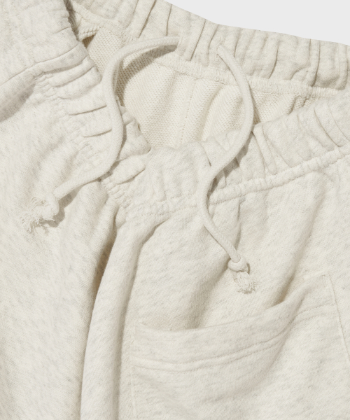C로고 스트레이트 스웨트 팬츠 Cream