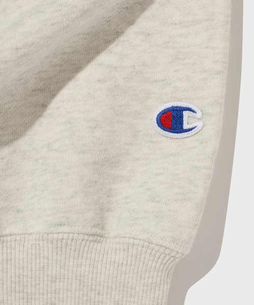 루즈핏 크루넥 후드 티셔츠 Cream