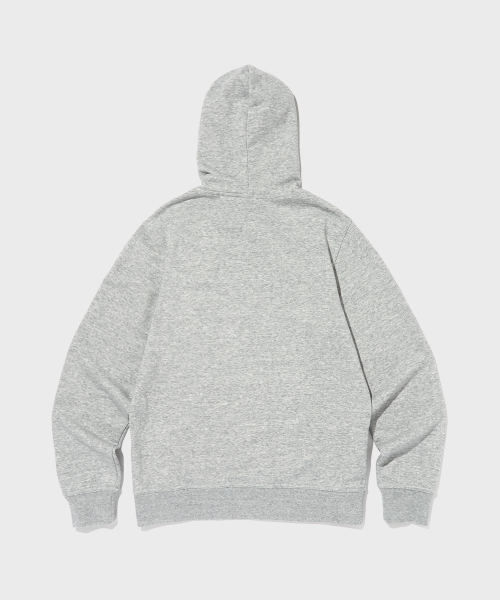 빅 스크립트 로고 후드 티셔츠 Normal Grey