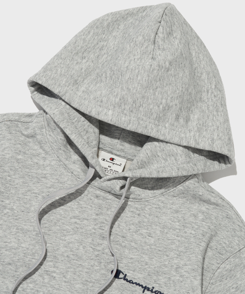 스몰 스크립트 로고 후드 티셔츠 Normal Grey