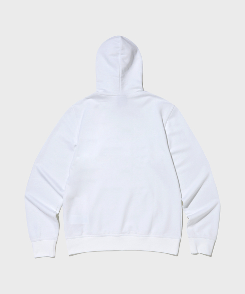 스몰 스크립트 로고 후드 티셔츠 White