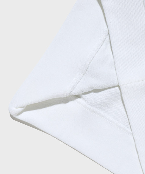 스몰 스크립트 로고 후드 티셔츠 White