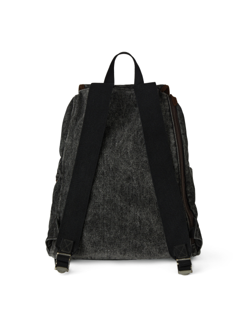 OUT POCKET DENIM BACKPACK [BLACK]