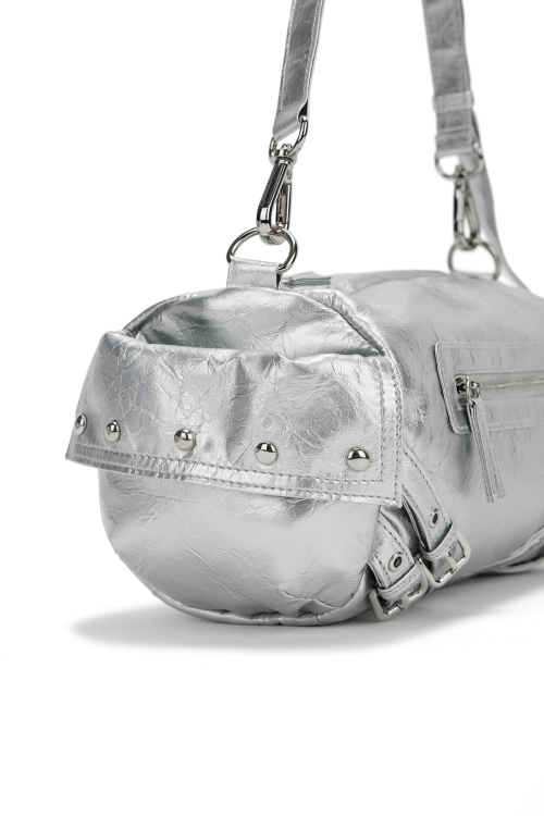 STUD POCKET BAG IN SILVER