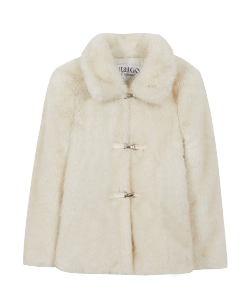 Shearing Fur Jacket Ivory