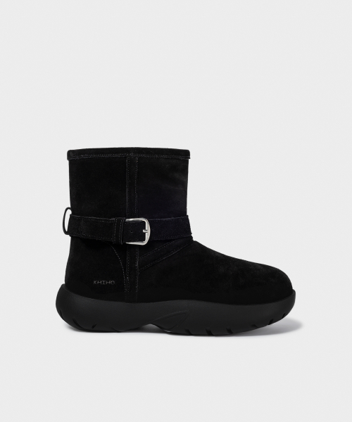 BOUCLE BUCKLE WINTER BOOTS / BLACK