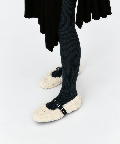 BOUCLE BALLERINA FLAT / 2 COLORS