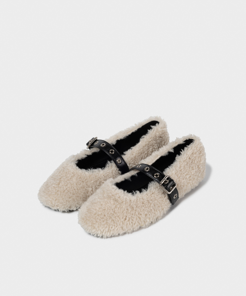 BOUCLE BALLERINA FLAT / 2 COLORS