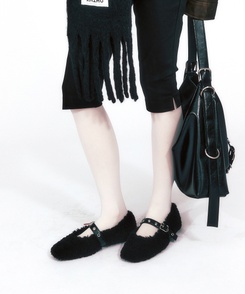 BOUCLE BALLERINA FLAT / 2 COLORS
