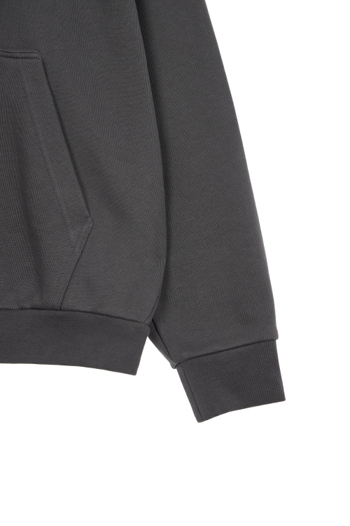 LOST IN SYDNEY ZIP-UP HOODIE IN CHARCOAL