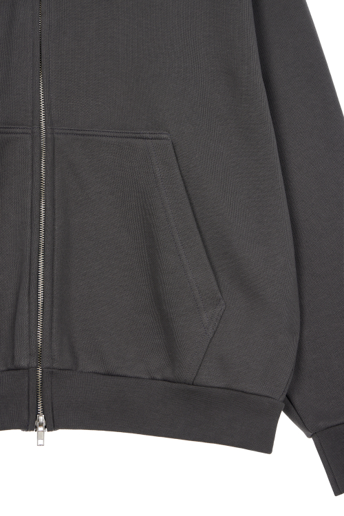 LOST IN SYDNEY ZIP-UP HOODIE IN CHARCOAL
