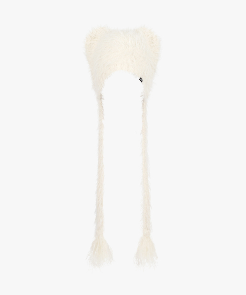 TEDDY FLUFFY BEANIE ivory
