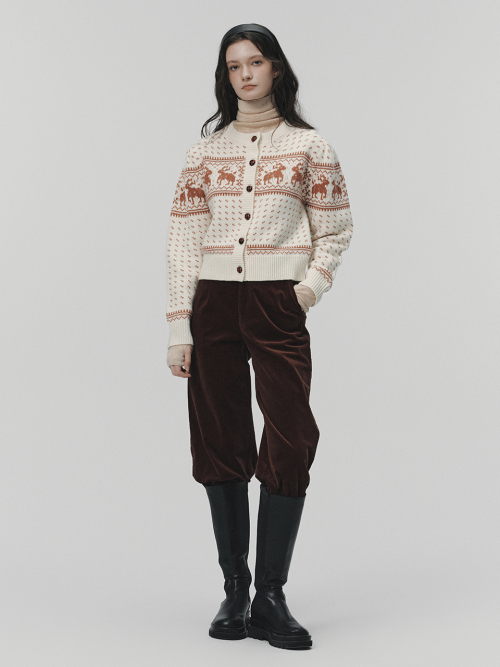 LILAS woolen kowichan knit cardigan_2colors