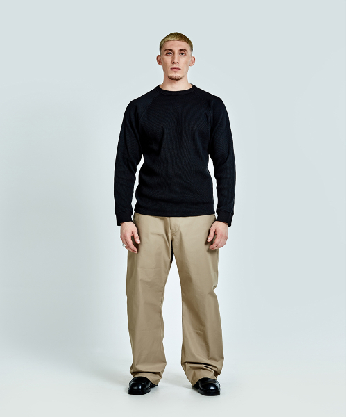 Waffle logo longsleeve - Black
