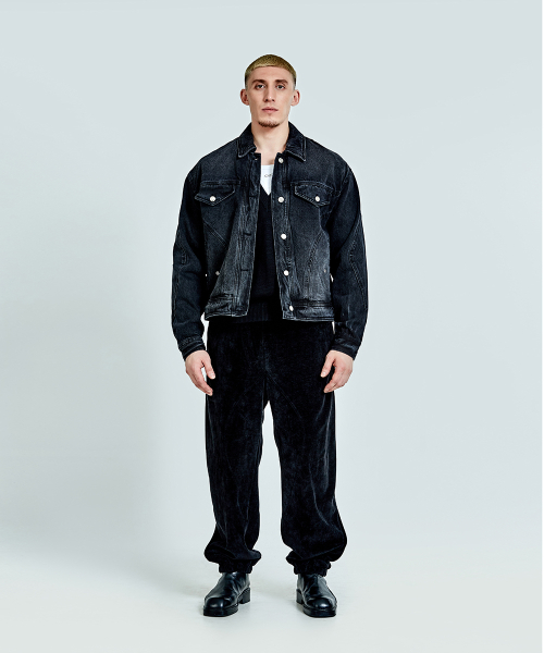 Thong Denim Jacket - Black