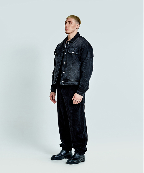 Thong Denim Jacket - Black