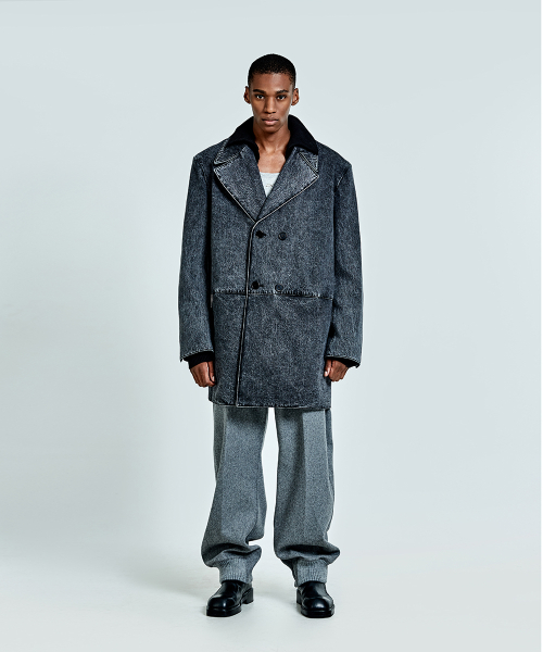 Denim trench - Black