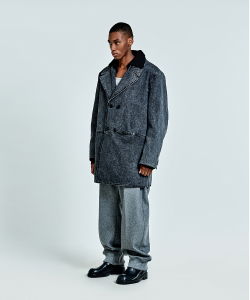 Denim trench - Black