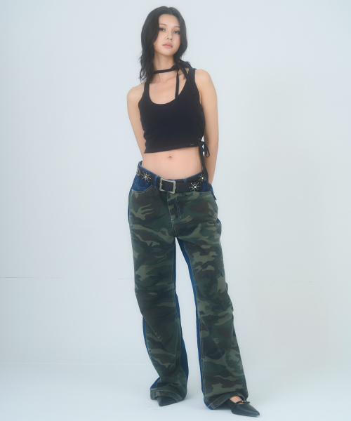 STRING KNIT VEST [BLACK]