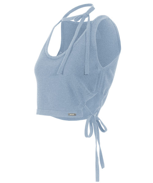 STRING KNIT VEST [SKY BLUE]