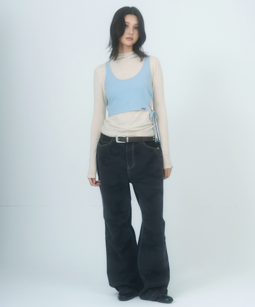 STRING KNIT VEST [SKY BLUE]