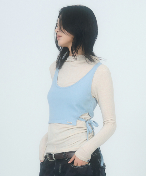 STRING KNIT VEST [SKY BLUE]