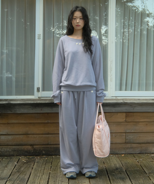 Crochet Sweat Pants (Mute Purple)