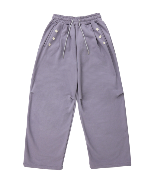 Crochet Sweat Pants (Mute Purple)
