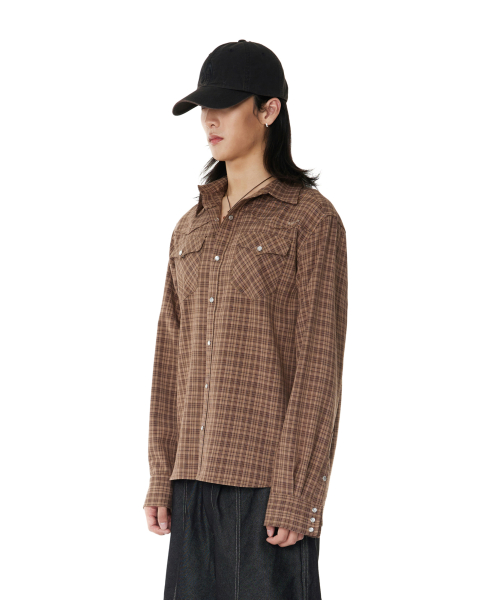 Western Check Shirts (Brown)