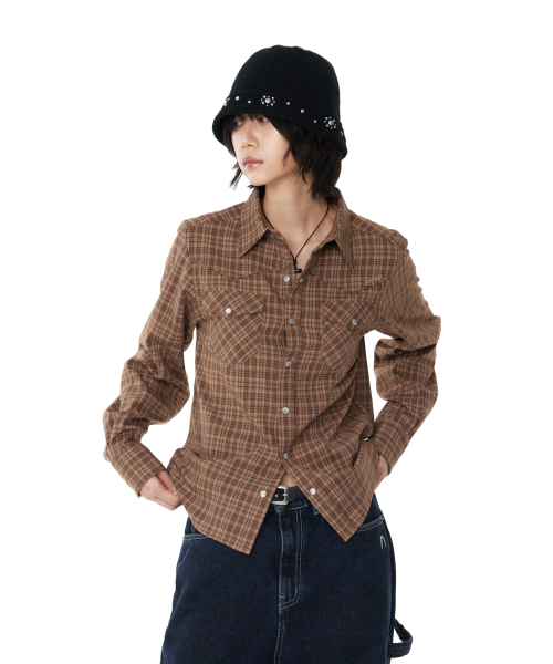 Western Check Shirts (Brown)