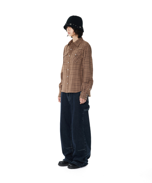 Western Check Shirts (Brown)