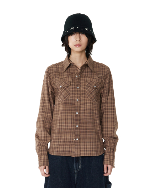 Western Check Shirts (Brown)