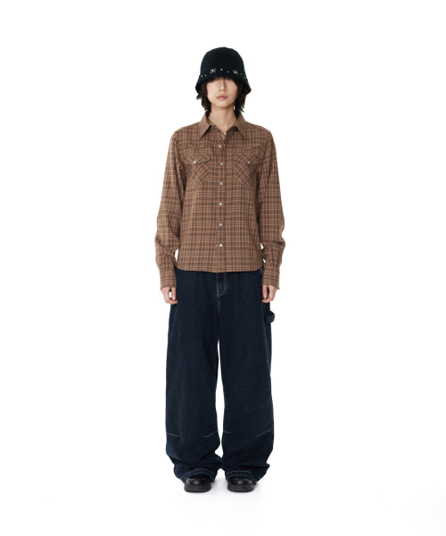 Western Check Shirts (Brown)