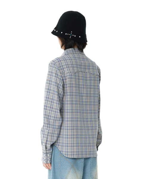 Western Check Shirts (Blue)